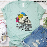 Transfer 002637 - Floral Skull Be Yourself