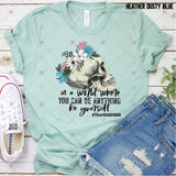 Transfer 002637 - Floral Skull Be Yourself