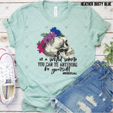 Transfer 002637 - Floral Skull Be Yourself
