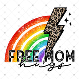 Transfer 002643 - Free Mom Hugs Rainbow Lightning Bolt