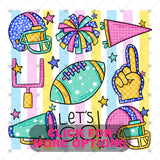 Transfer 002645 - Pastel Football Grid