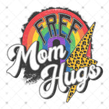 Transfer 002659 - Free Mom Hugs Rainbow Leopard Lightning Bolt