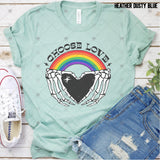 Transfer 002660 - Choose Love Skeleton Hands Heart