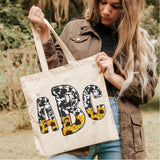 Custom Transfer 0001 - Cow Print and Sunflowers Monogram
