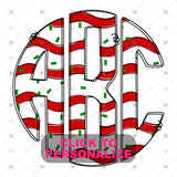 Custom Transfer 0002 - Christmas Snack Cakes Monogram