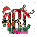 Custom Transfer 0004 - Christmas Monogram