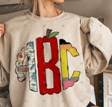 Custom Transfer 0005 - Back to School Monogram