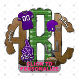 Custom Transfer 0010 - Purple Football Monogram