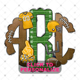 Custom Transfer 0012 - Yellow Football Monogram