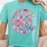Custom Transfer 0016 - Pink Summertime Floral Monogram