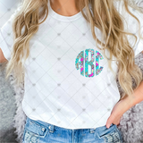 Custom Transfer 0017 - Pink & Teal Leopard Monogram