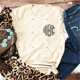 Custom Transfer 0019 - Teal Wood Leopard Monogram