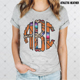 Custom Transfer 0021 - Serape & Leopard Basketball Monogram
