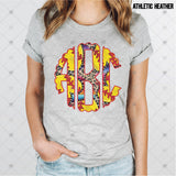 Custom Transfer 0022 - Serape & Leopard Softball Monogram