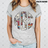 Custom Transfer 0024 - Serape & Leopard Volleyball Monogram