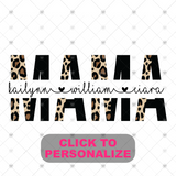 Custom Transfer 0026 - Leopard & Black Split Title with Custom Text