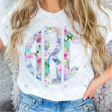 Custom Transfer 0029 - Pale Blue Sweet Floral Spring
