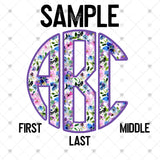 Custom Transfer 0032 - Purple Sweet Floral Spring
