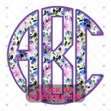 Custom Transfer 0032 - Purple Sweet Floral Spring