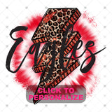 Custom Transfer 0034 - School Spirit Tie Dye Lightning Bolt