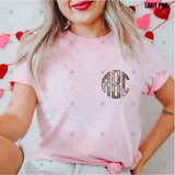 Custom Transfer 0036 - Conversational Hearts with Leopard & Serape Monogram