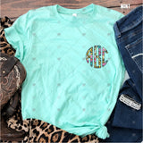 Custom Transfer 0039 - Sunflower Cow Turquoise and Serape Monogram