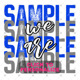 Custom Transfer 0041 - School Spirit Stacked Word Art