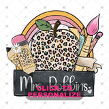 Custom Transfer 0043 - Leopard Teacher Board