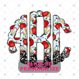 Custom Transfer 0047 - Back to School Composition Monogram