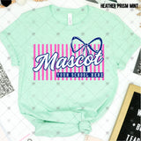 Custom Transfer 0049 - Stripes & Bow Custom Mascot