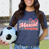 Custom Transfer 0049 - Stripes & Bow Custom Mascot