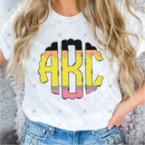 Custom Transfer 0052 - Pencil Monogram