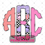 Custom Transfer 0054 - All Hearts & Smiles Monogram