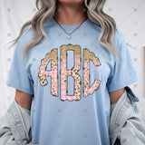 Custom Transfer 0057 - Mauve and Leopard Monogram