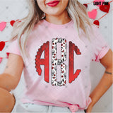 Custom Transfer 0058 - Valentine's Day Skulls Monogram