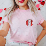 Custom Transfer 0058 - Valentine's Day Skulls Monogram