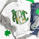 Custom Transfer 0061 - St. Patrick's Day Leopard Monogram
