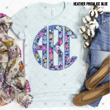 Custom Transfer 0062 - Midnight Floral Monogram