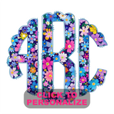 Custom Transfer 0063 - Midnight Floral Monogram 2