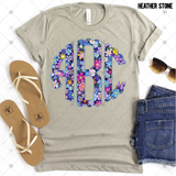 Custom Transfer 0063 - Midnight Floral Monogram 2