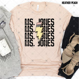 Custom Transfer 0069 - Pencil Lightning Bolt Custom Text