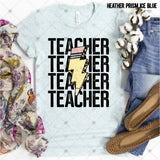 Custom Transfer 0069 - Pencil Lightning Bolt Custom Text