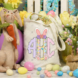 Custom Transfer 0072 - Spring Bunny Monogram
