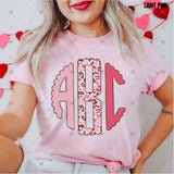 Custom Transfer 0059 - Valentine's Day Leopard Monogram