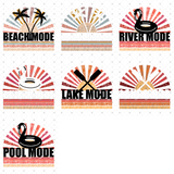 Transfer 002587 - Retro Sun and Palm Trees Beach Lake River Pool