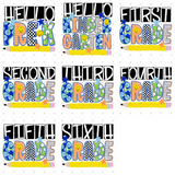 Transfer 000569 - Colorful Smile and Pencil Boy Grade Set