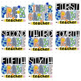 Transfer 000571 - Colorful Smile and Pencil Boy Teacher Grade Set