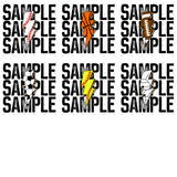 Custom Transfer 0070 - Leopard Sports Lightning Bolt Custom Text