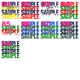 Custom Transfer 0041 - School Spirit Stacked Word Art