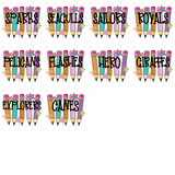 Transfer 001394 - Colorful Pencil Mascots
